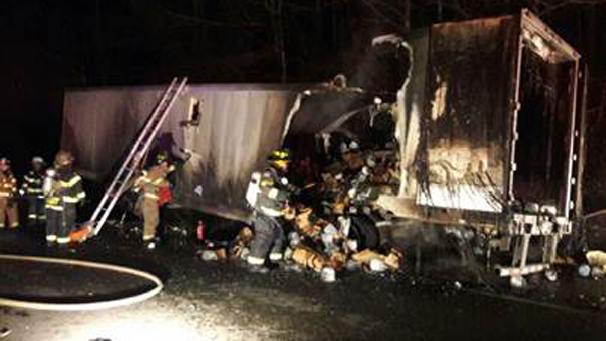 Tractor Trailer Fire Closes I-395 in Plainfield For Hours