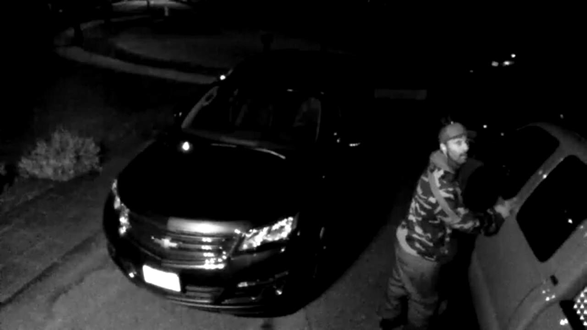 Surveillance Video Shows Suspect Entering Vehicle in Wolcott