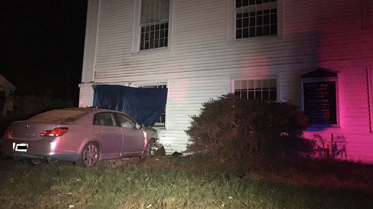 Car Struck Church in Ashford
