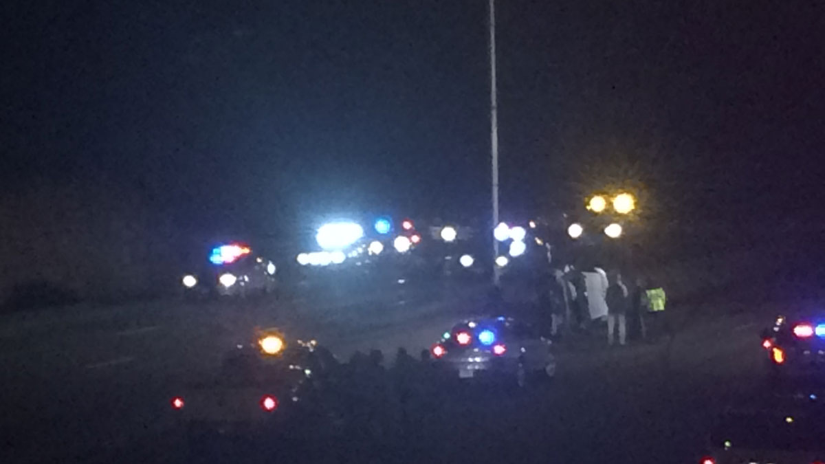 Wrong-Way Driver Hit While Running from Fiery Crash: Police