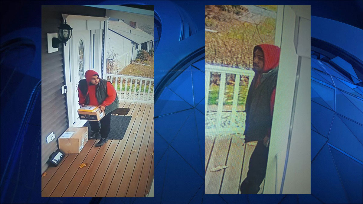 Suspect Grabs Packages off Newington Home Porch