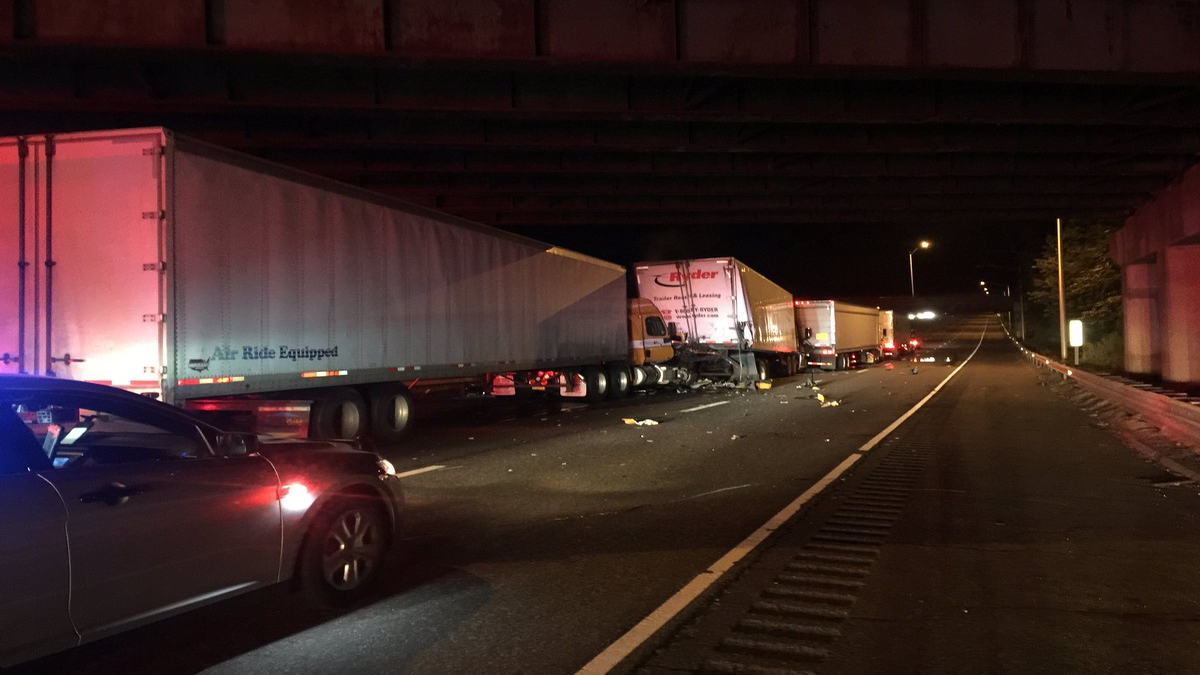 3 Injured in Chain-Reaction Truck Crash on I-91