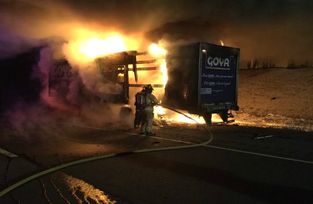 Tractor-Trailer Fire Caused Delays on I-84 in Tolland