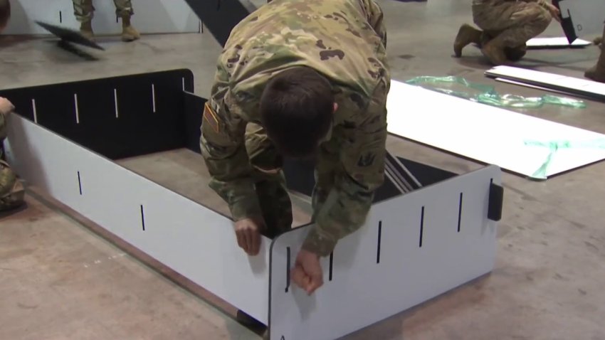Conn. National Guards Helps Assemble State's Largest Field Hospital