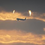 An annular solar eclipse, partially hidden by clouds, as seen in Al Wakrah, Qatar, Dec. 26, 2019.