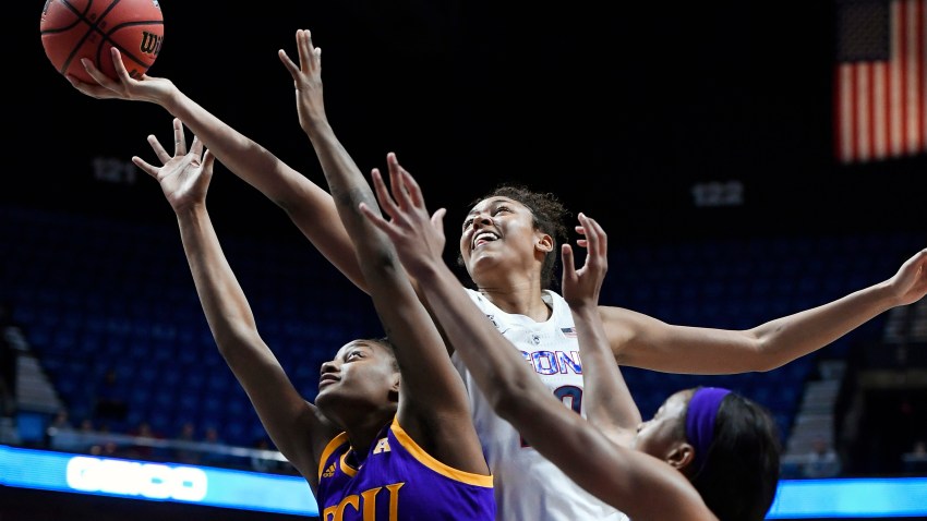 APTOPIX AAC East Carolina UConn Basketball