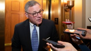 In this Feb. 4, 2020, file photo, Sen. Richard Burr, R-N.C., speaks with reporters on Capitol Hill in Washington.