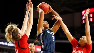 UConn forward Megan Walker shoots