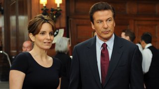 This image released by NBC shows Tina Fey, left, and Alec Baldwin in "30 Rock."