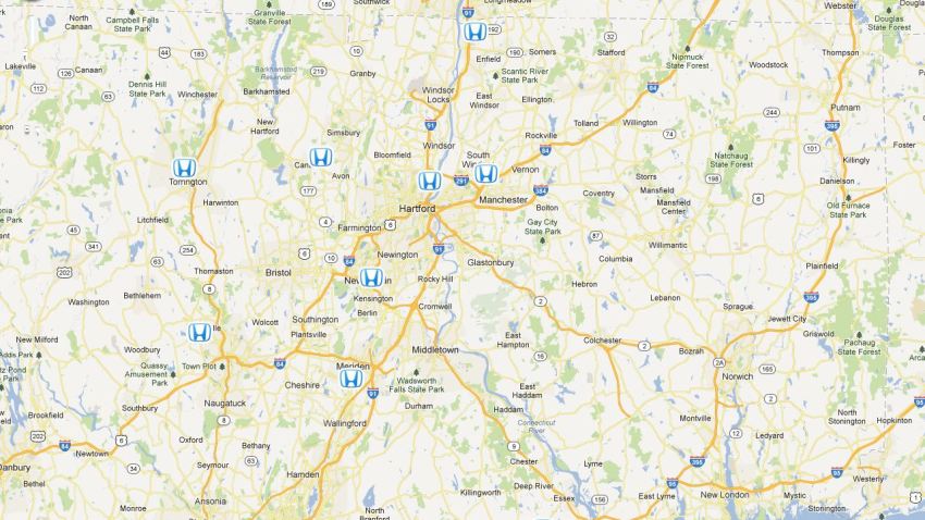 Central CT Dealer Map