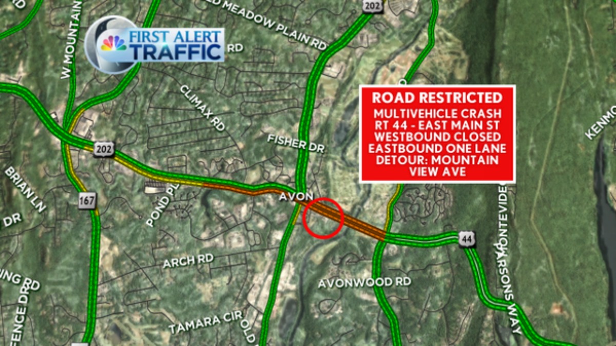 Crash Closes Westbound Lanes of Route 44 in Avon NBC Connecticut