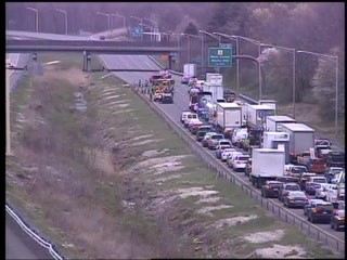 crash on Interstate 91 in Rocky Hill
