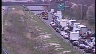 crash on Interstate 91 in Rocky Hill