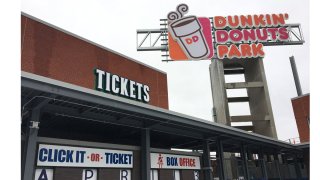 Dunkin Donuts Park ticket counter