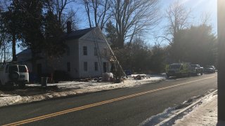 House in East Granby where roofer fdell