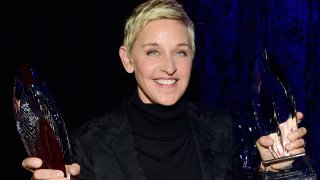 In this Jan. 6, 2016, file photo, Ellen DeGeneres, winner of the award for Favorite Humanitarian, attends the People's Choice Awards 2016 at Microsoft Theater in Los Angeles, California.