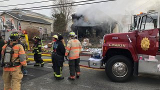 Firefighters respond to fire in Jewett City