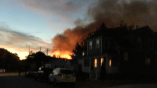 Fire on Chestnut Street in Fairfield