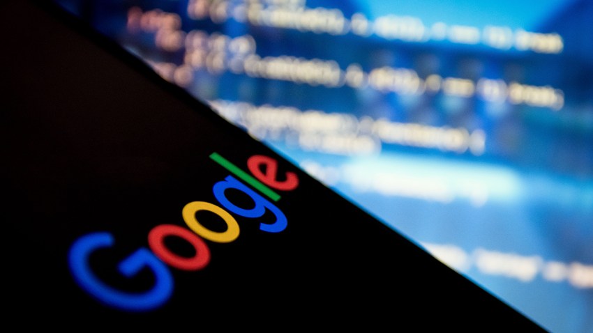 In this photo illustration a Google logo is displayed on a smartphone on 1st February 2020 in Athens, Greece.