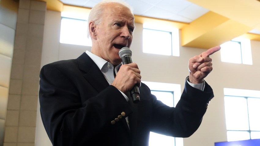 Former Vice President Joe Biden speaks during a campaign event on Feb.02, 2020, in Dubuque, Iowa.