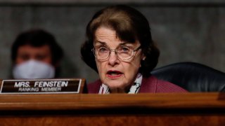 U.S. Sen. Dianne Feinstein (D-CA) participates in a Senate Judiciary Committee hearing examining liability during the coronavirus disease (COVID-19) outbreak May 12, 2020 on Capitol Hill in Washington, DC.