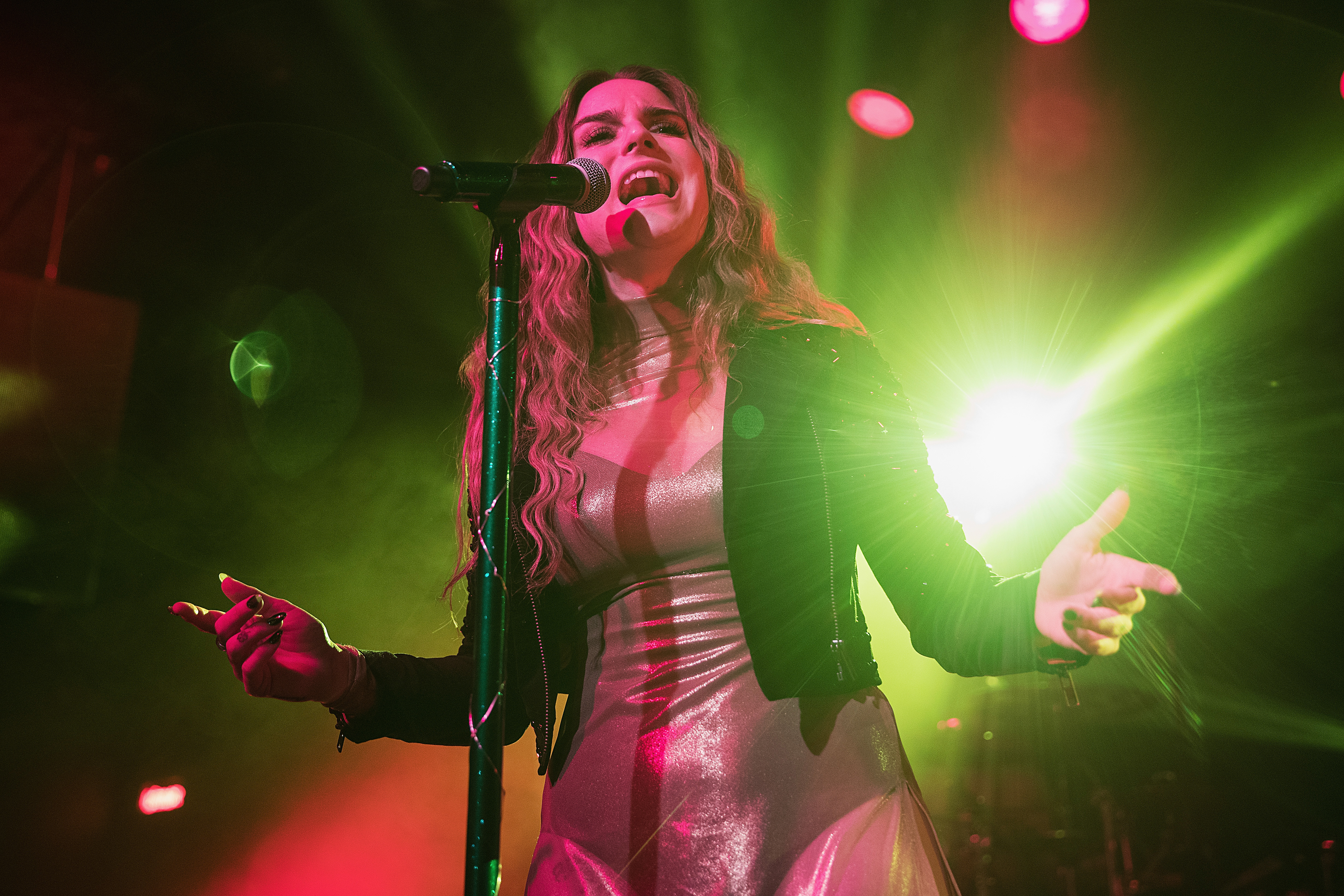 In this Feb. 17, 2017, file photo, singer JoJo performs on stage during the "Mad Love" tour at The Showbox in Seattle, Washington.