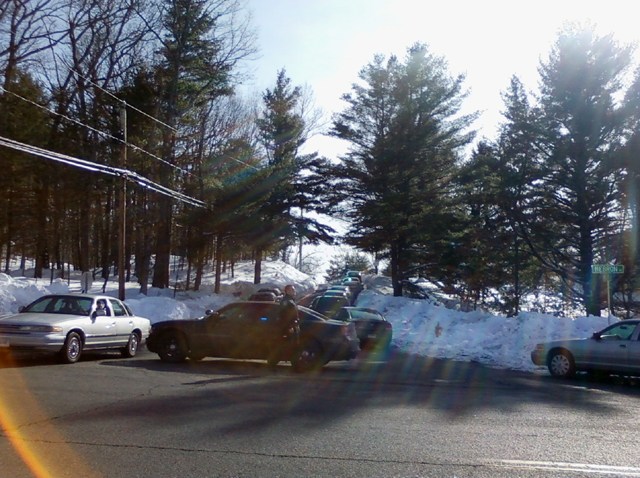 Glastonbury police scene