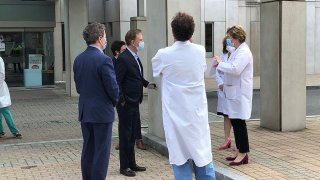 Governor Lamont at Saint Francis Hospital