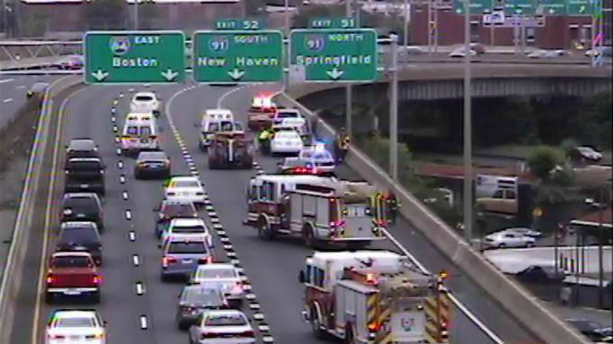 Multiple Vehicle Crash Caused Lane Closures on I84 in Hartford NBC Connecticut