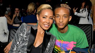 In this June 15, 2019, file photo, Jada Pinkett-Smith (L) and Jaden Smith attend the 2019 MTV Movie and TV Awards at Barker Hangar in Santa Monica, California.
