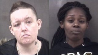 Milford police booking photos of Jessica Stanwicks and Lashay Paige