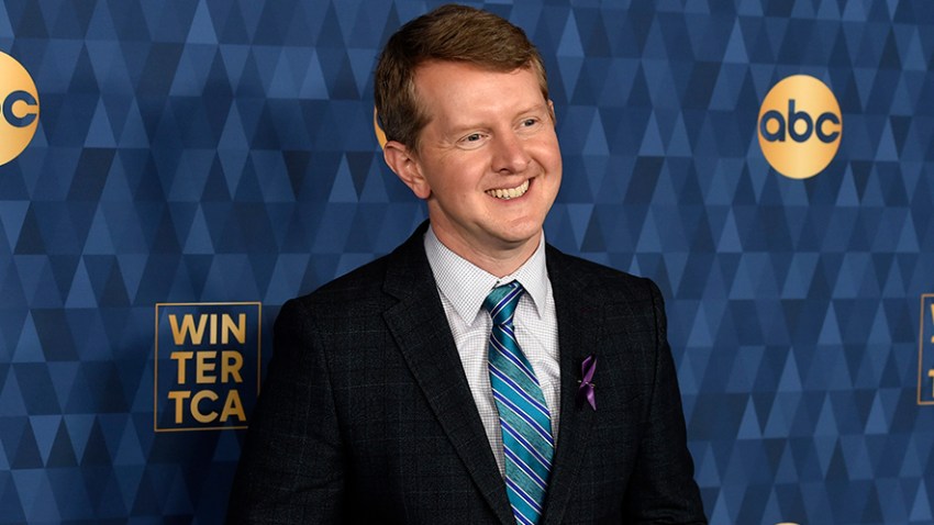 In this Jan. 8, 2020, file photo, Ken Jennings, a cast member in the ABC television series "Jeopardy! The Greatest of All Time," poses at the 2020 ABC Television Critics Association Winter Press Tour in Pasadena, California.