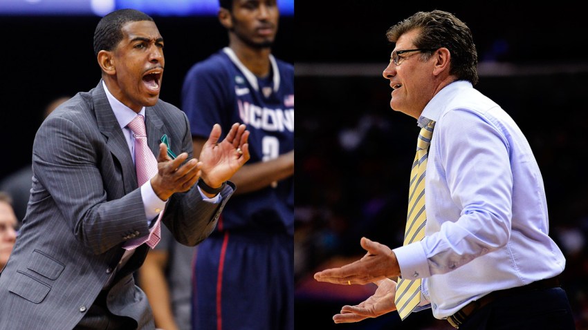 Kevin Ollie and Geno Auriemma 2