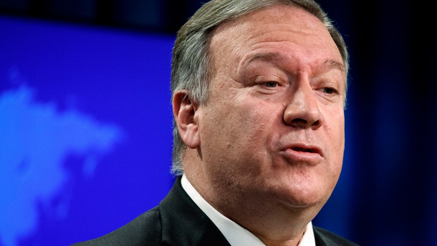 Secretary of State Mike Pompeo speaks about Iran, Jan. 7, 2020, at the State Department in Washington.