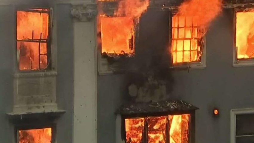 Massive Fire Destroys Mass. Mansion