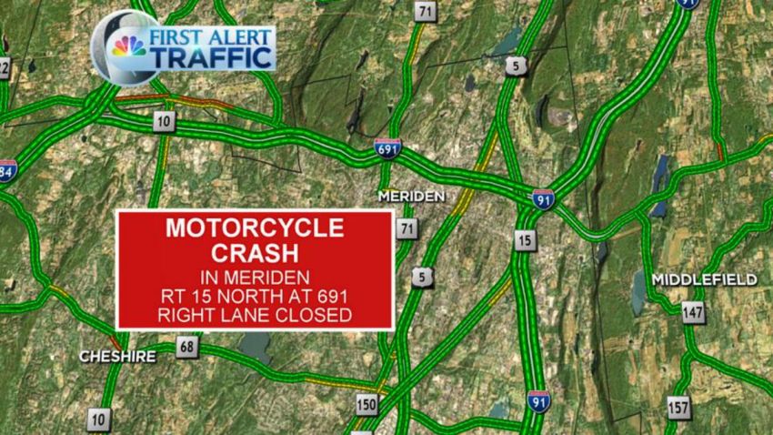 Motorcycle crash in Meriden 1200
