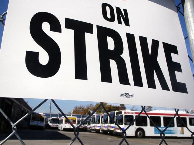 PHI SEPTA Strike sign