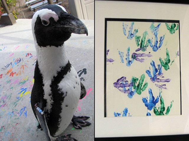 Painting by penguins