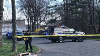 Police at Albany Avenue in West Hartford