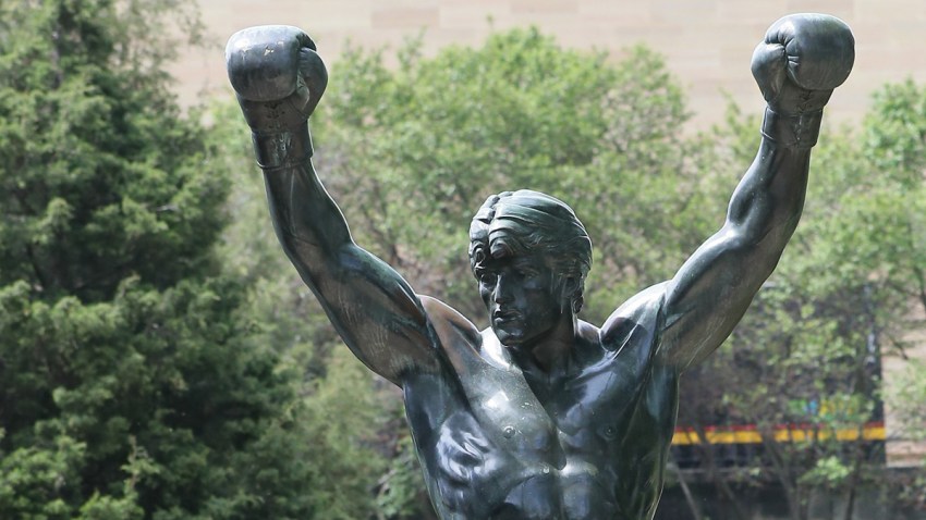 miniature rocky statue