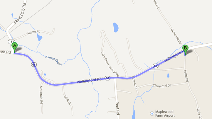 Route 68 in Durham