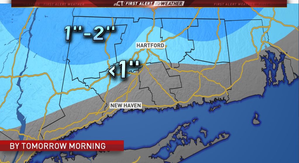 Accumulating Snow for Parts of the State – NBC Connecticut