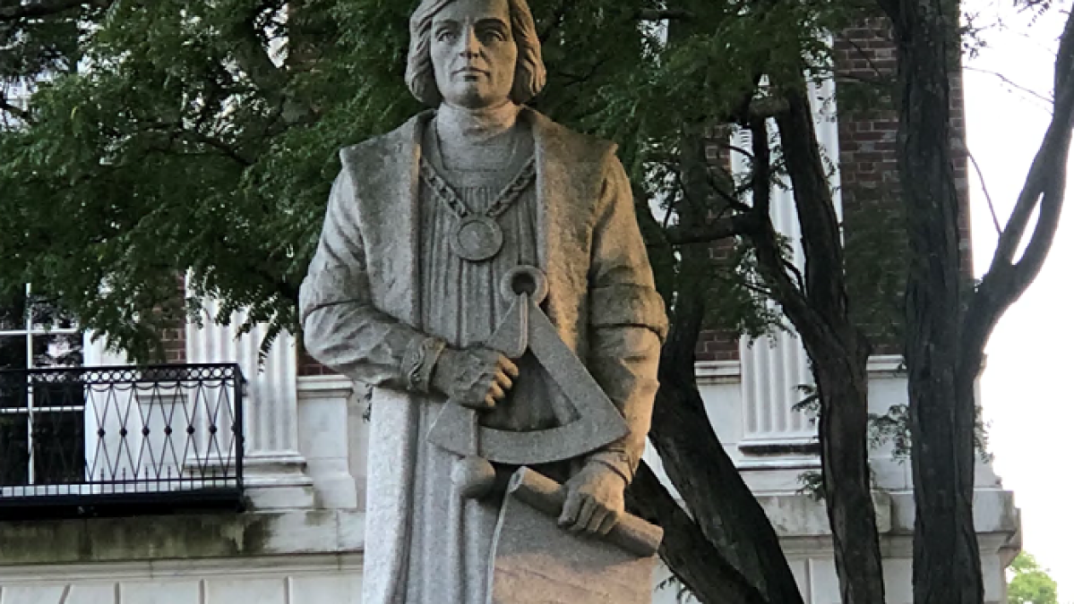 2 Groups, 2 Views Heated Words Over Christopher Columbus Statue in