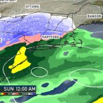 Graphic of snow possible this weekend