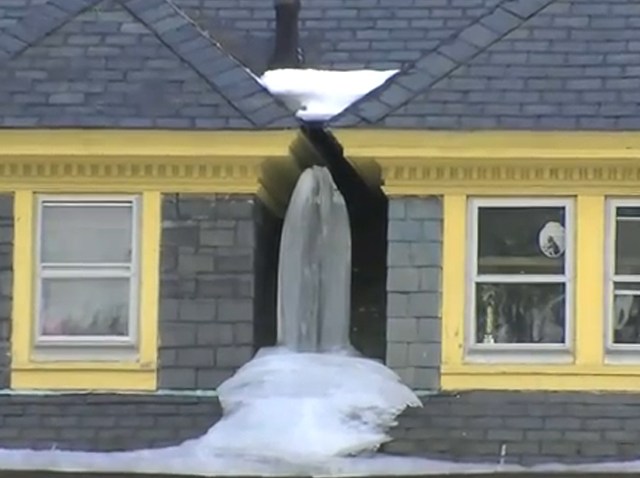 Virgin Mary in Ice