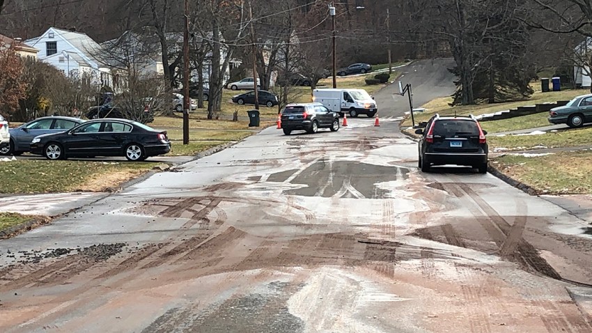 Watermain break in Newington