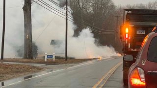 Fire on Route 85 in Waterford