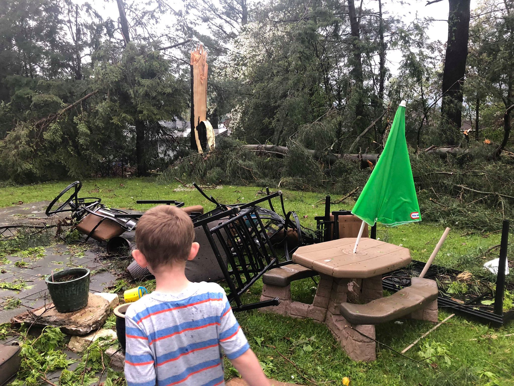 Viewer Heather Peracchio shared this dramatic photo of the damage from the Candlewood Shores area of Brookfield