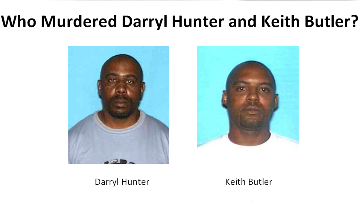 Keith Butler, 30, had just walked his father, Darryl Hunter, 49, to the bus stop at 30th Street and C Street after the two visited someone in a nearby apartment. But 20 minutes later, both had been shot to death. Hunter was found by officers on the north side of 2900 C Street and his son's body was inside an apartment complex a block away. Both had suffered gun shot wounds and later died from their injuries. The San Diego Police Department and Crime Stoppers are asking anyone with information about the murders to call the San Diego Police Department Homicide Unit at (619) 531-2293 or to remain anonymous, contact Crime Stoppers at (888) 580-8477.