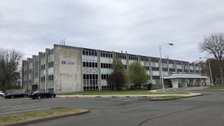 Limited staff remain in the CT Department of Labor Building in Wethersfield due to the coronavirus pandemic